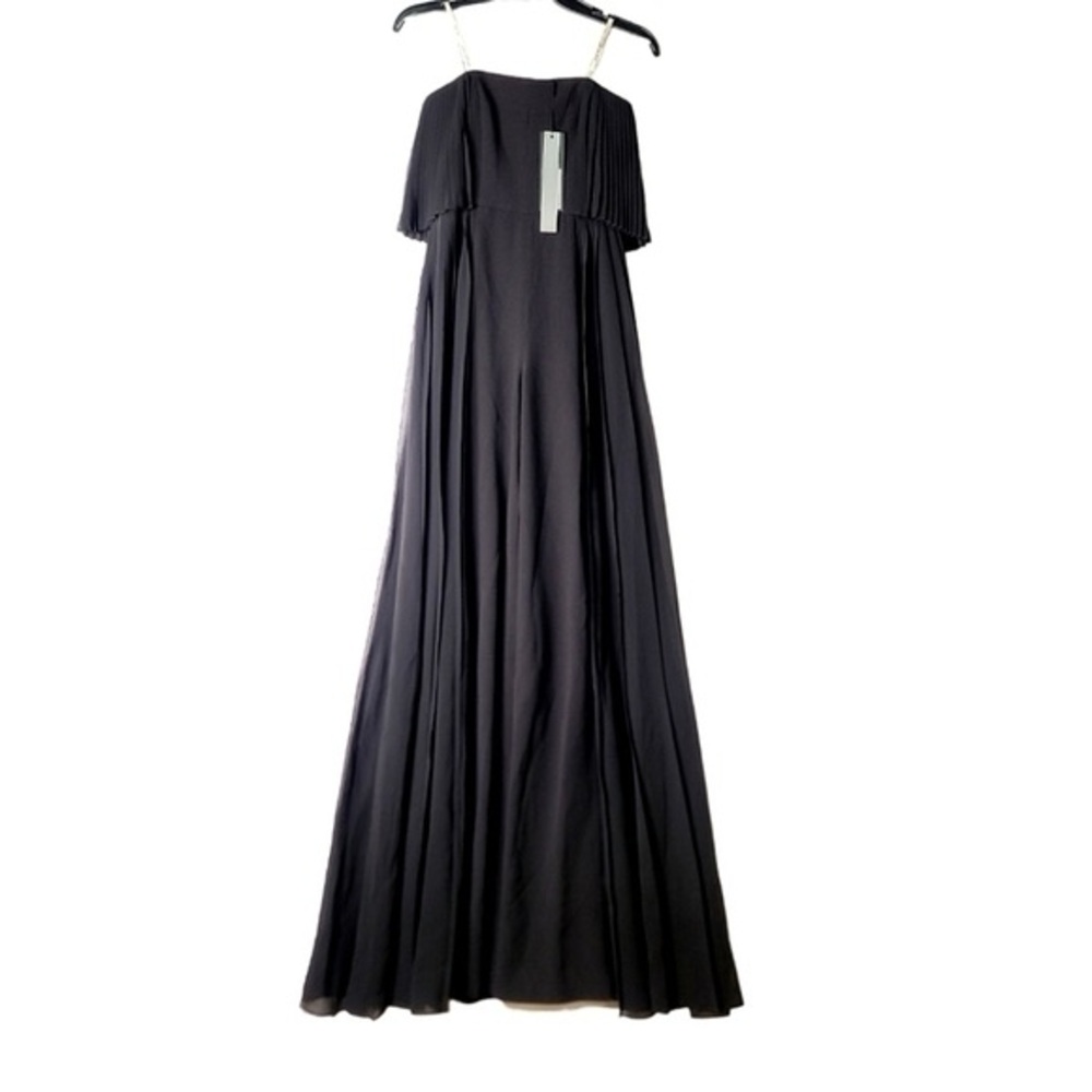 Halston Heritage Strapless Pleated Jumpsuit   Evening Collection Size 0 ;14